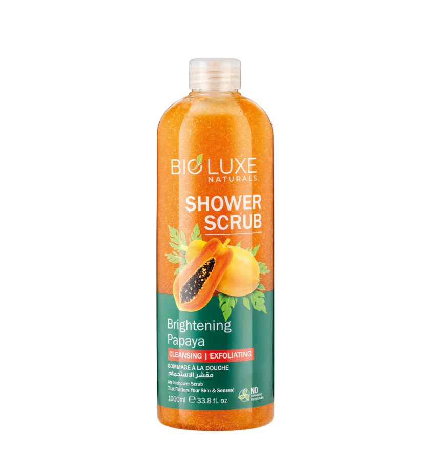 Brightening Papaya Shower Scrub by BioLuxe Naturals 1000ml