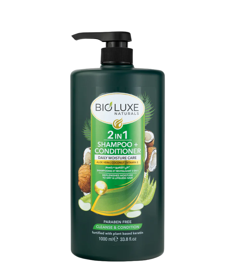 Daily Moisture Care 2-in-1 Shampoo + Conditioner by BioLuxe Naturals 1000ml