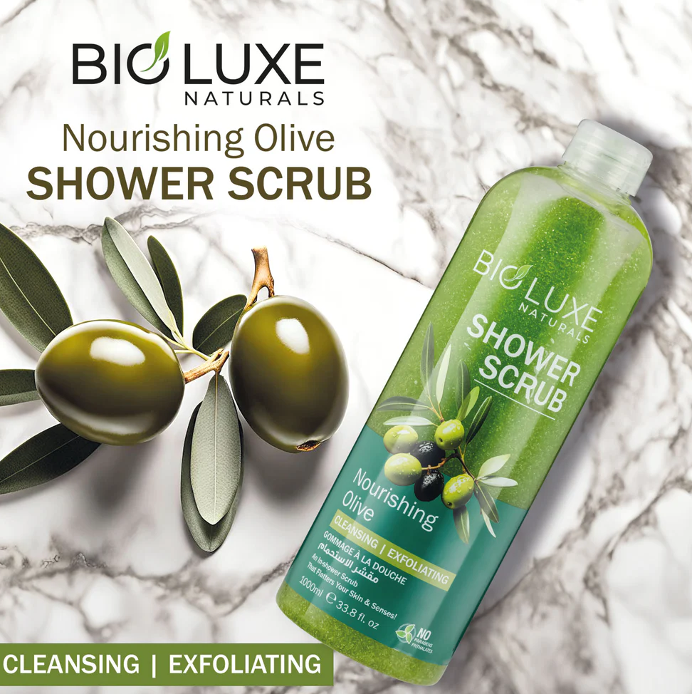 Nourishing Olive Shower Scrub by BioLuxe Naturals 1000ml