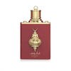 A clean studio shot of the red 100ml bottle, highlighting its minimalist form against the intricate, metallic gold-toned lantern centerpiece.