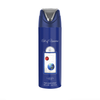 Een productfoto van de Lattafa Pride Art of Universe deodorant blauwe fles (200 ml), met de nadruk op het slanke ontwerp en de hoogwaardige, elegante merknaam van de Lattafa Pride-collectie tegen een schone, witte achtergrond.