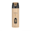 Een professionele productfoto van de Lattafa Pride Eternal Vanille deodorantfles (200 ml), met de nadruk op het strakke ontwerp en de hoogwaardige, elegante merknaam van de Lattafa Pride-collectie tegen een strakke, moderne achtergrond.
