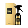 Een hoogwaardige productfoto van de Lattafa Confidential Private Gold roomspray naast de elegante doos, met een geraffineerd ontwerp dat perfect past in elke luxe woonomgeving.